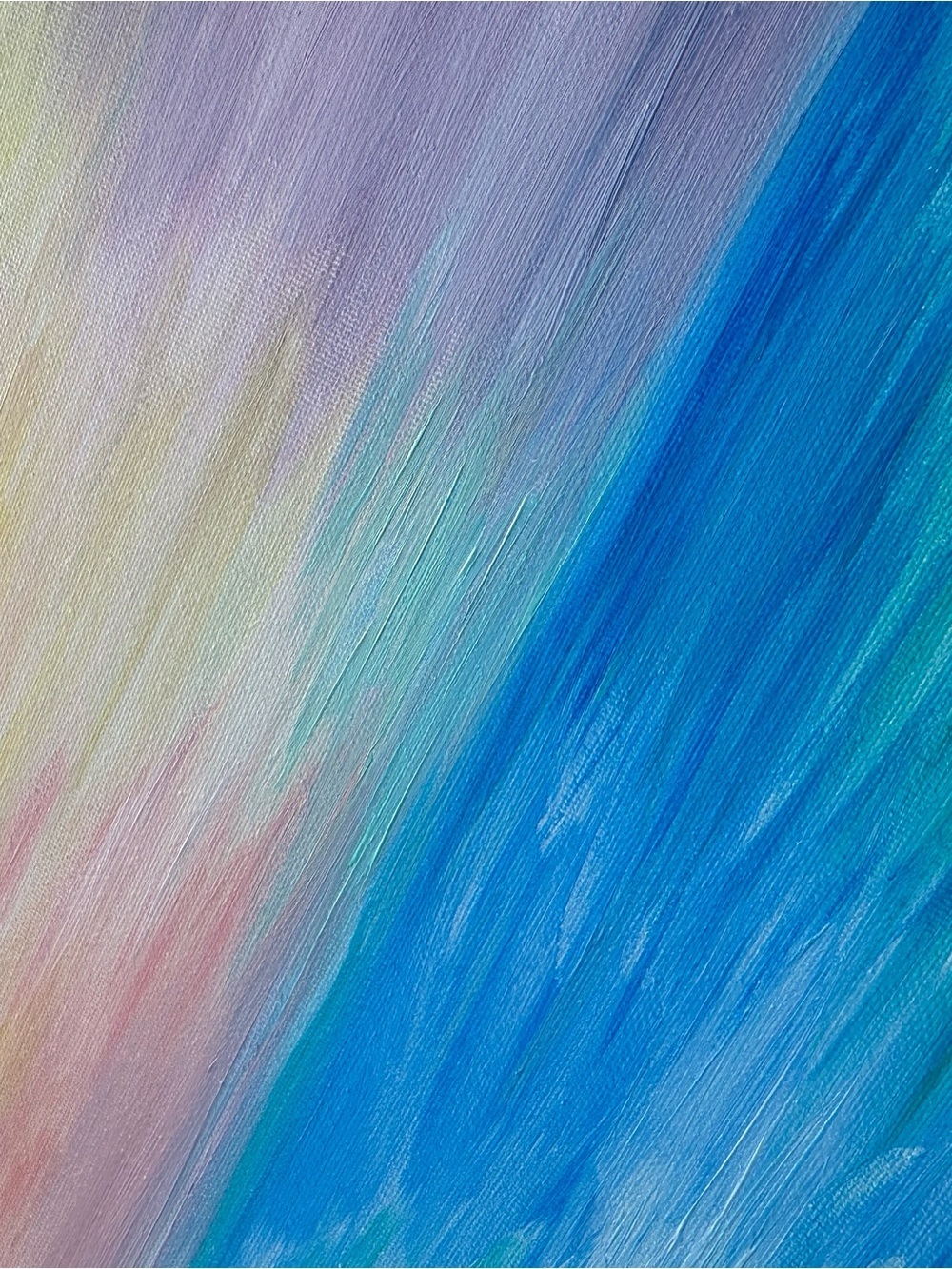 Abstract Ocean Sunset Canvas Wall Art Blue & Pastel Original Artwork by Cena - Picture 9 of 10